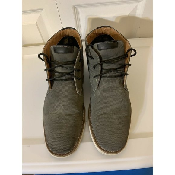 Steve Madden Men’s Sz 10.5 Baskit Leather Dress‎ Shoes Gray main image 5